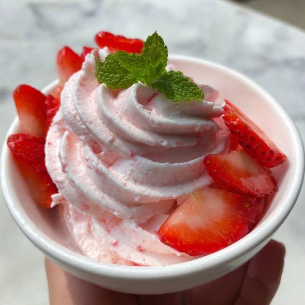 Strawberry Frozen Yogurt Recipe - Recipe Image