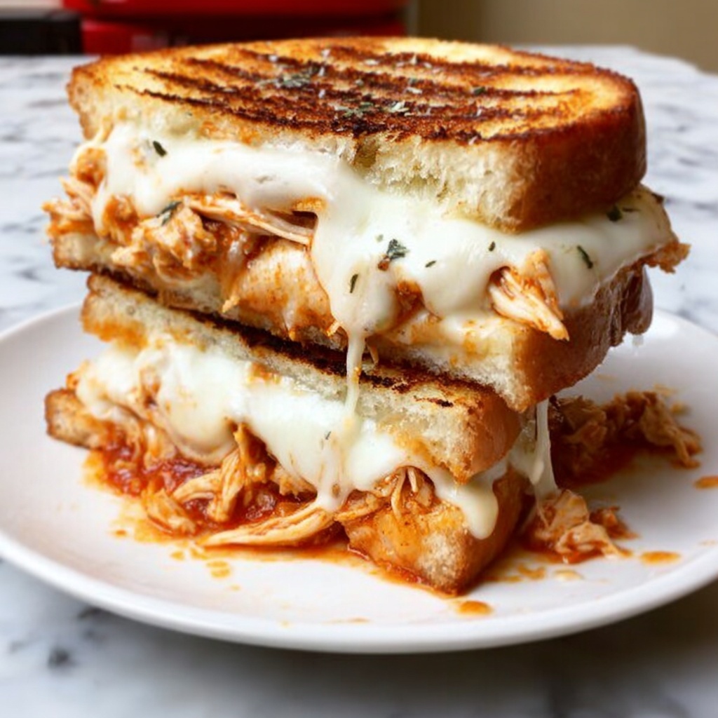 Lazy Chicken Parmesan Grilled Cheese: 7 Cheesy Bliss Bites Recipe - Recipe Image