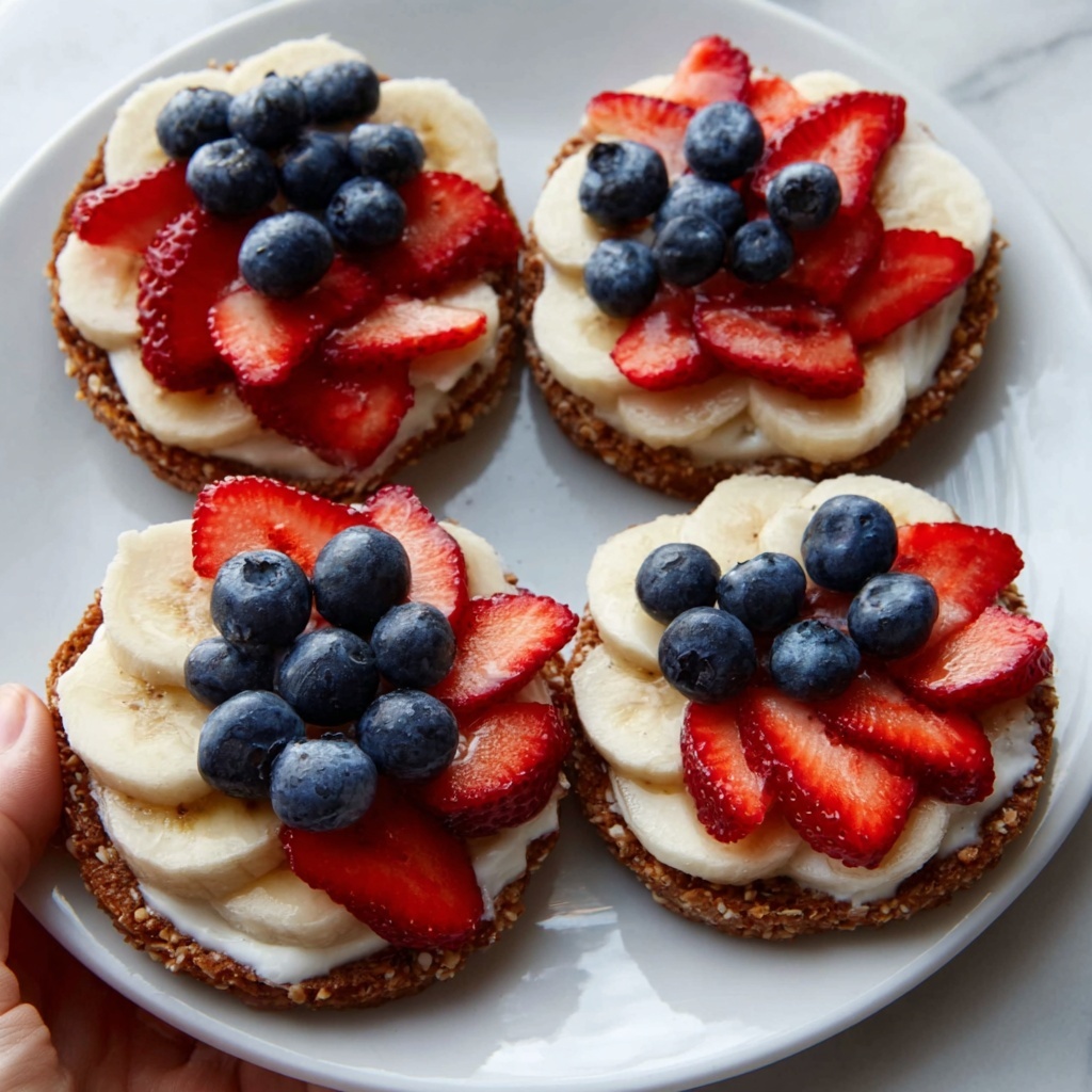 Red White and Blue Mini Fruit Pizzas Recipe - Recipe Image