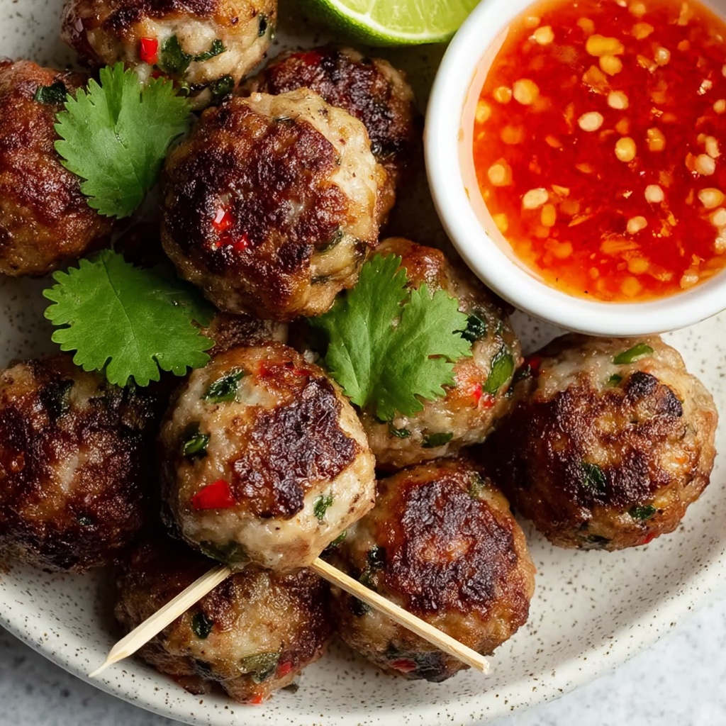 Spicy Baked Shrimp Balls with Sweet Chili Sauce Recipe - Recipe Image