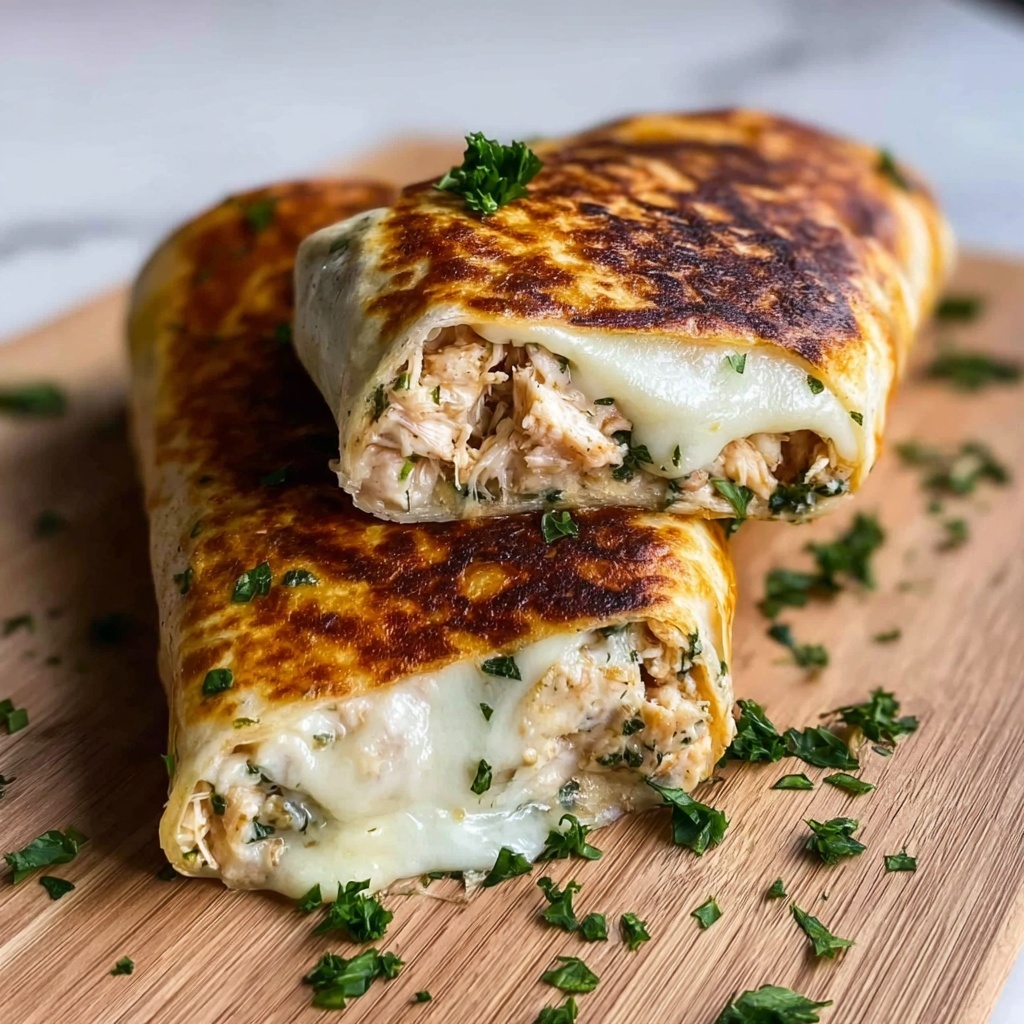 Cheesy Garlic Chicken Wraps Recipe: 20-Minute Delight Recipe - Recipe Image