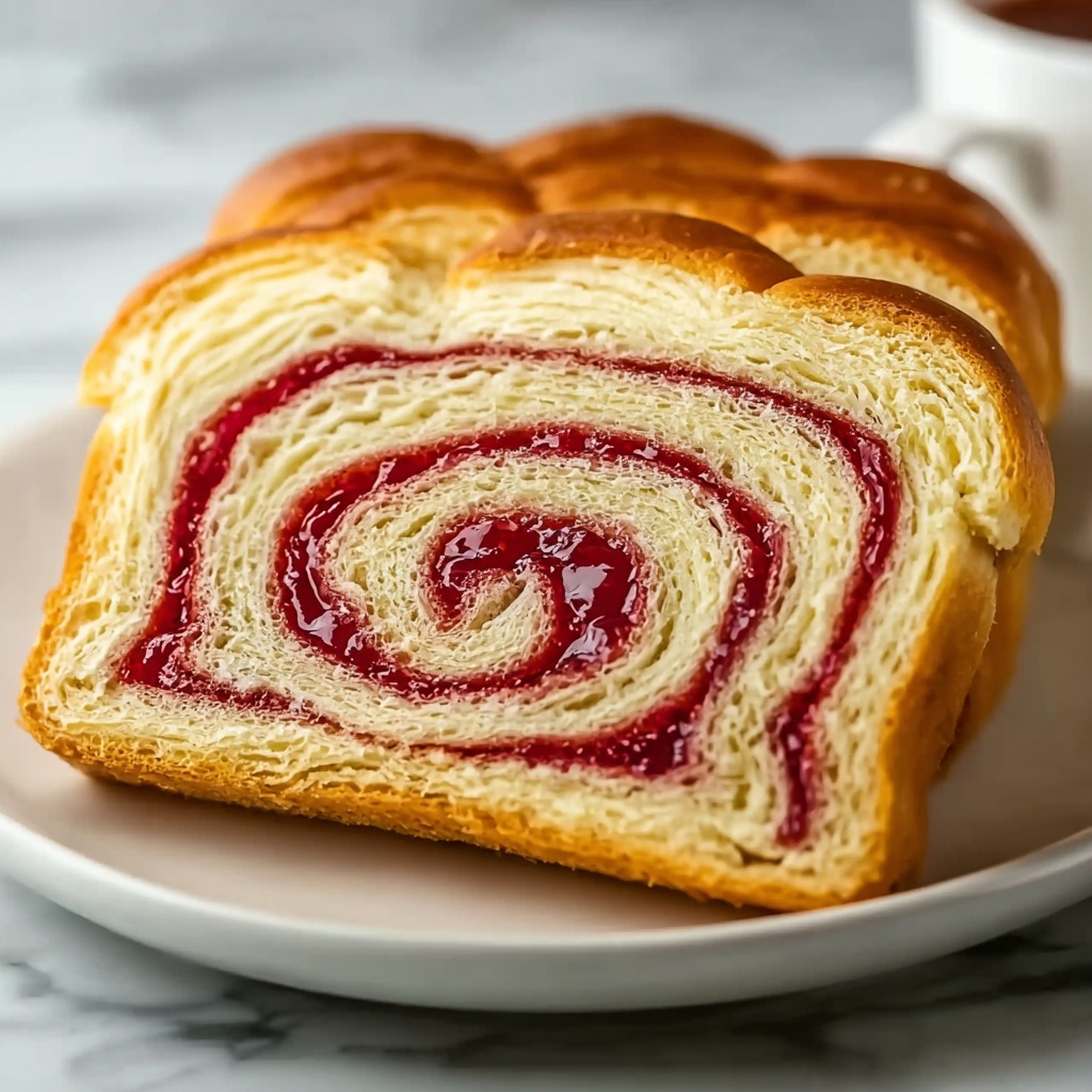 Perfect Raspberry Swirl Brioche Loaf for Joyful Holiday Baking Recipe - Recipe Image