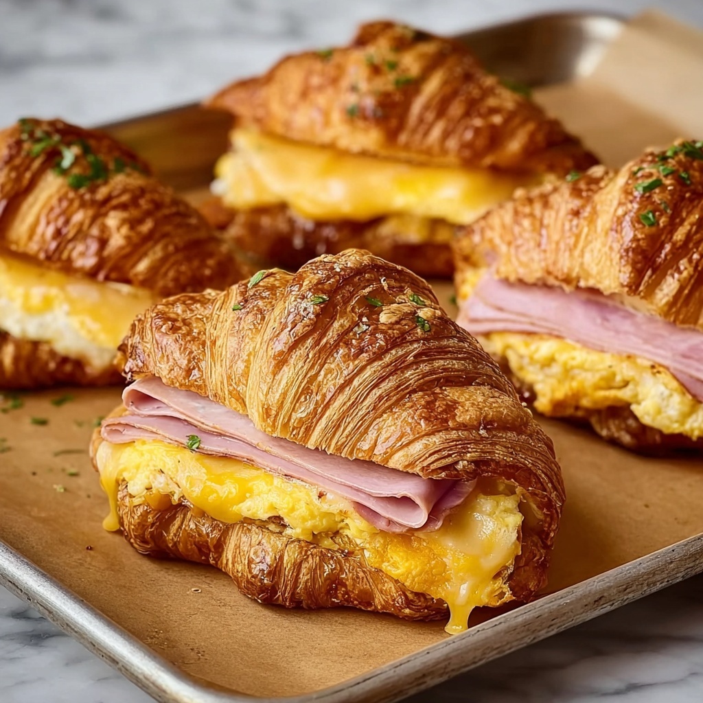 Garlic Herb Croissant Breakfast Bake Recipe - Recipe Image