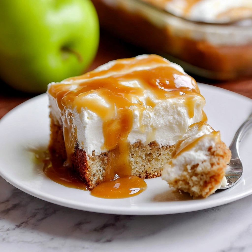 Caramel Apple Poke Cake Recipe - Recipe Image