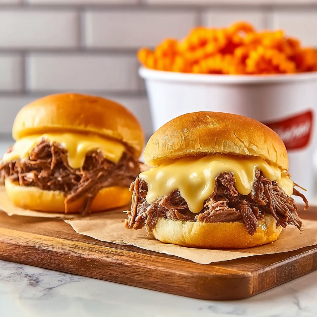 Slow Cooker Beef and Cheddar Sandwiches Recipe - Recipe Image