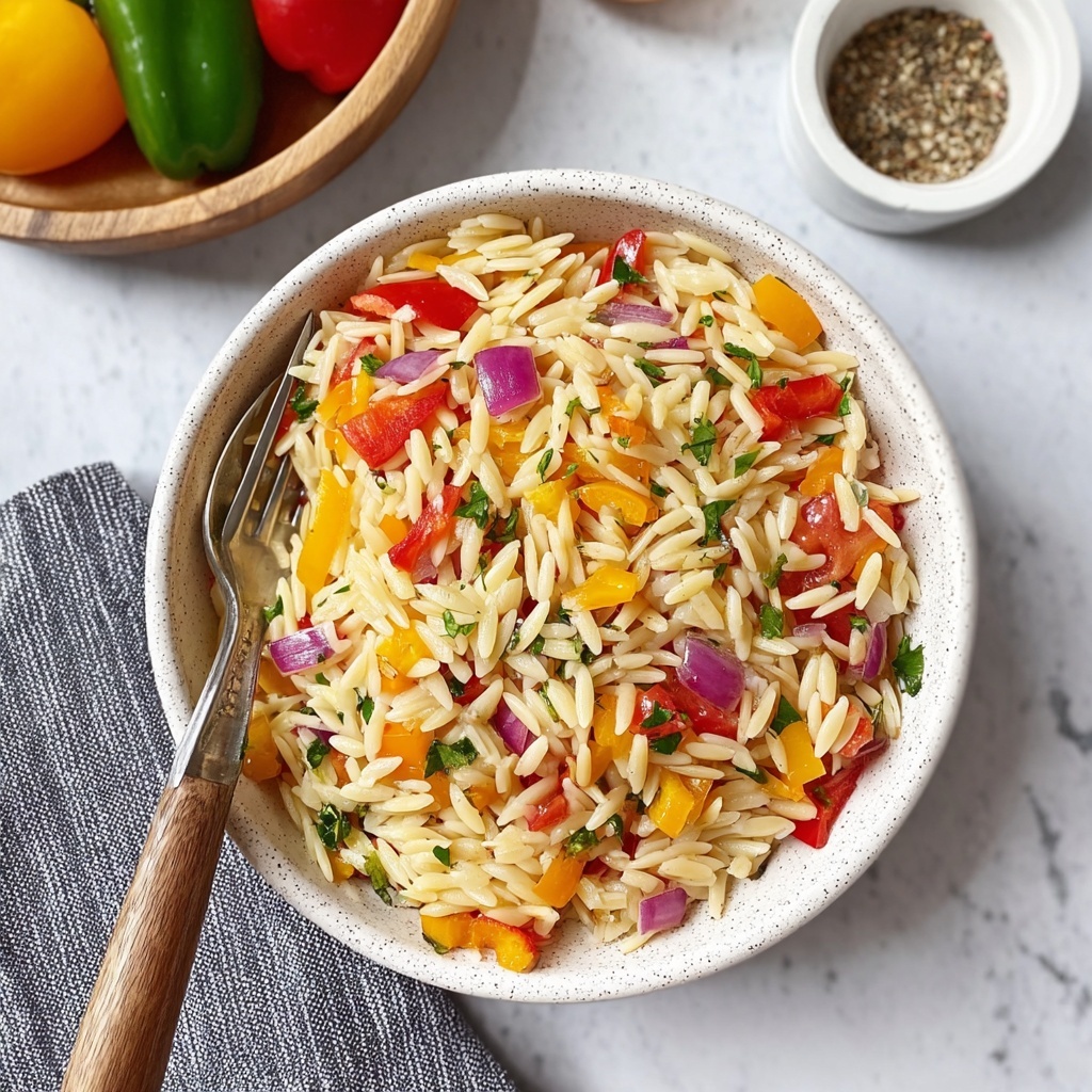 Colorful Rainbow Orzo Salad Recipe - Recipe Image