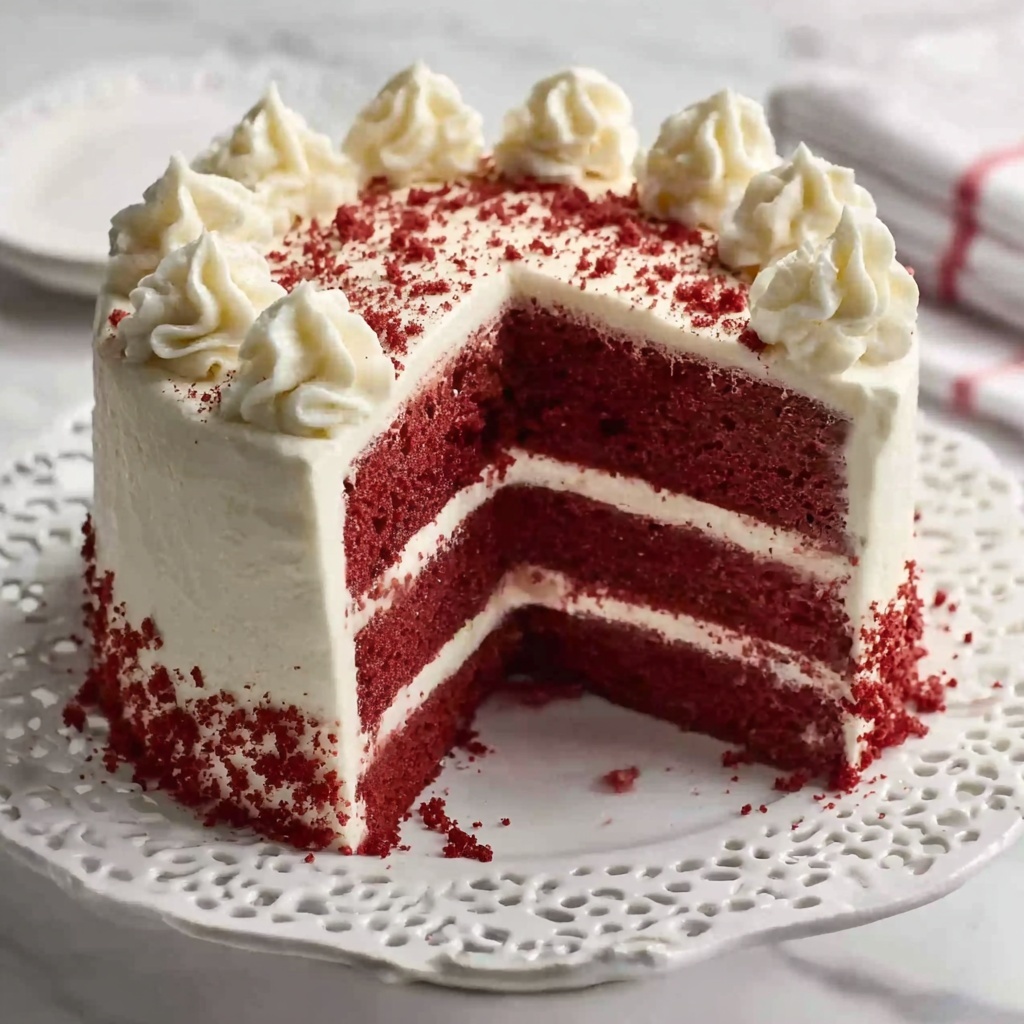 Red Velvet Layer Cake with Cream Cheese Frosting Recipe - Recipe Image