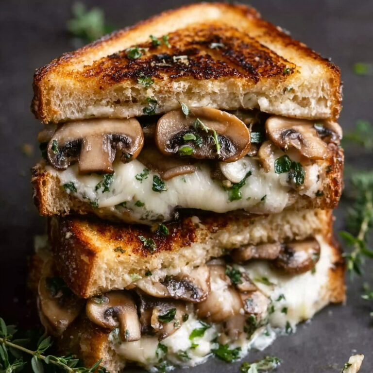 Garlic Mushroom Grilled Cheese Recipe