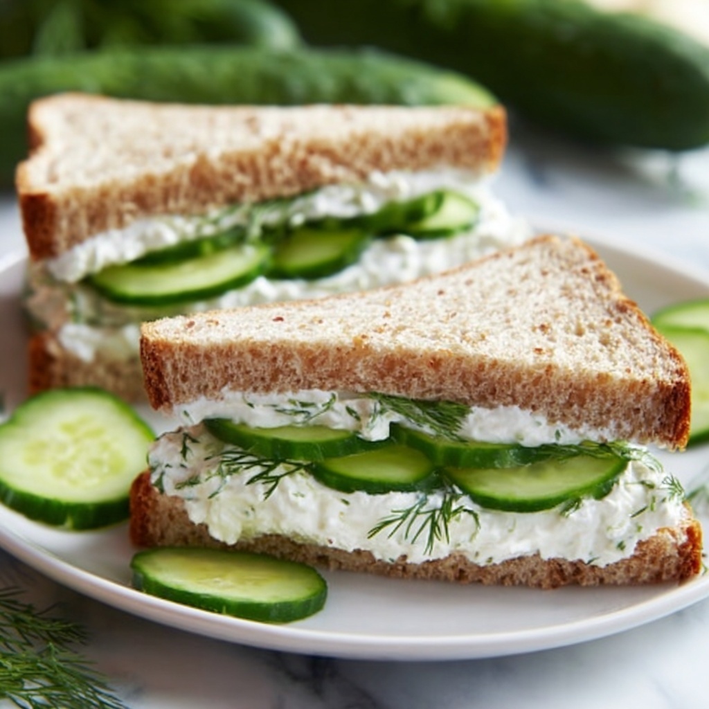 Delicious Cucumber Salad Sandwiches: 5 Refreshing Delights Recipe - Recipe Image