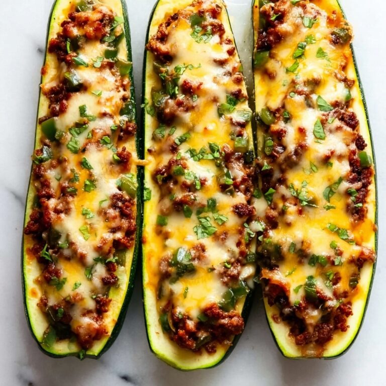 Cheesy BBQ Chicken Stuffed Zucchini Boats Recipe