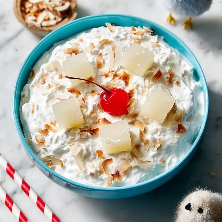 Deliciously Creamy Pina Colada Fluff for a Tropical Treat Recipe