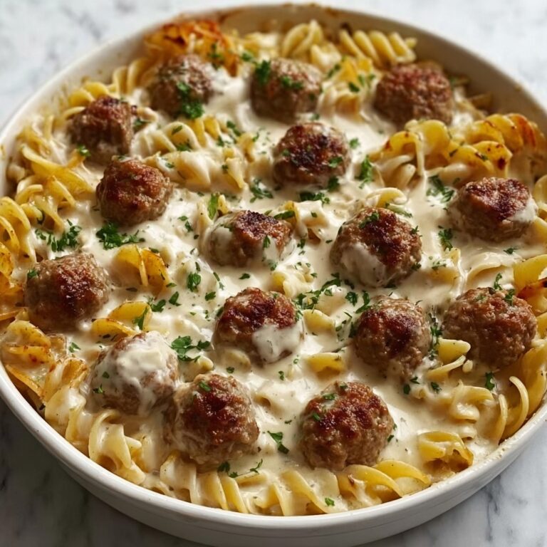Swedish Meatball Noodle Bake Recipe