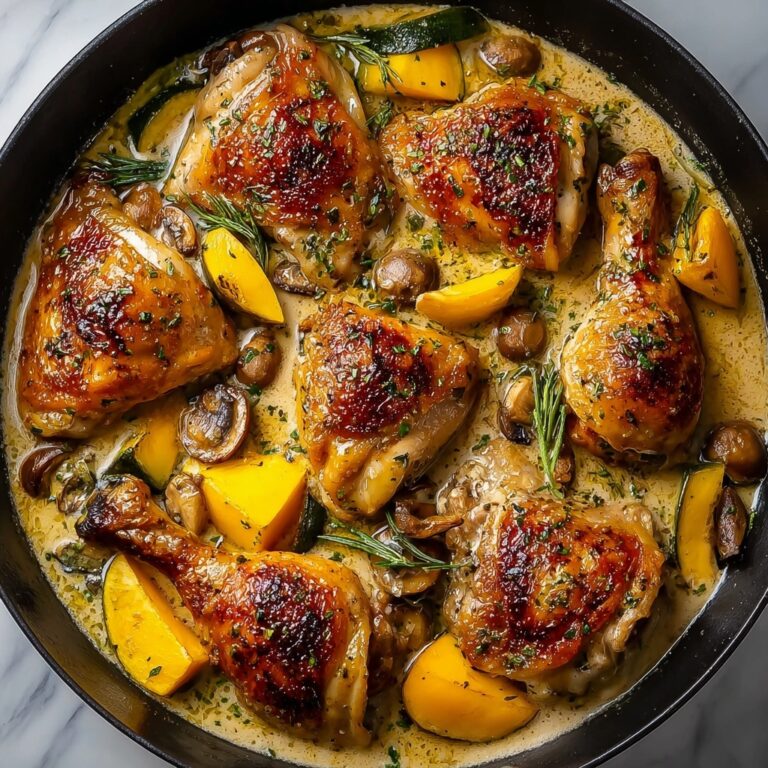 Herb Roasted Chicken in Creamy Garlic Herb Sauce Recipe