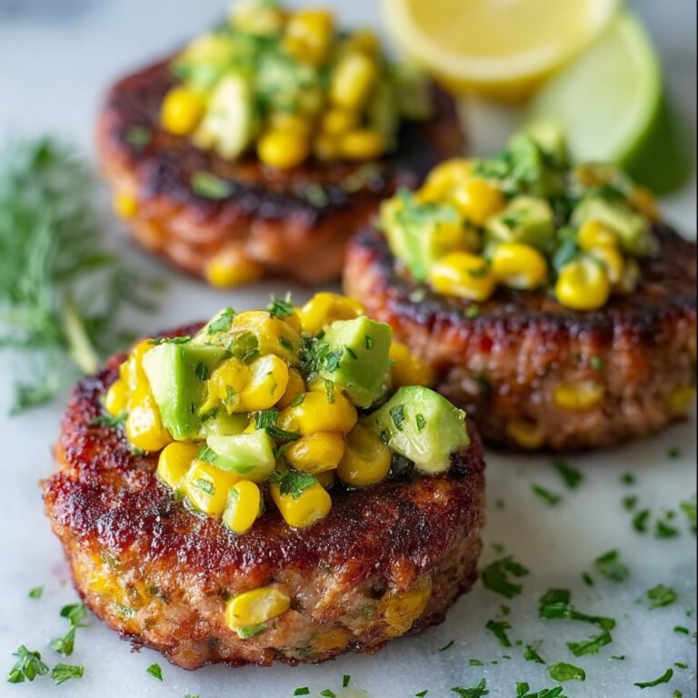 Chicken Burgers with Avocado Corn Salsa Recipe