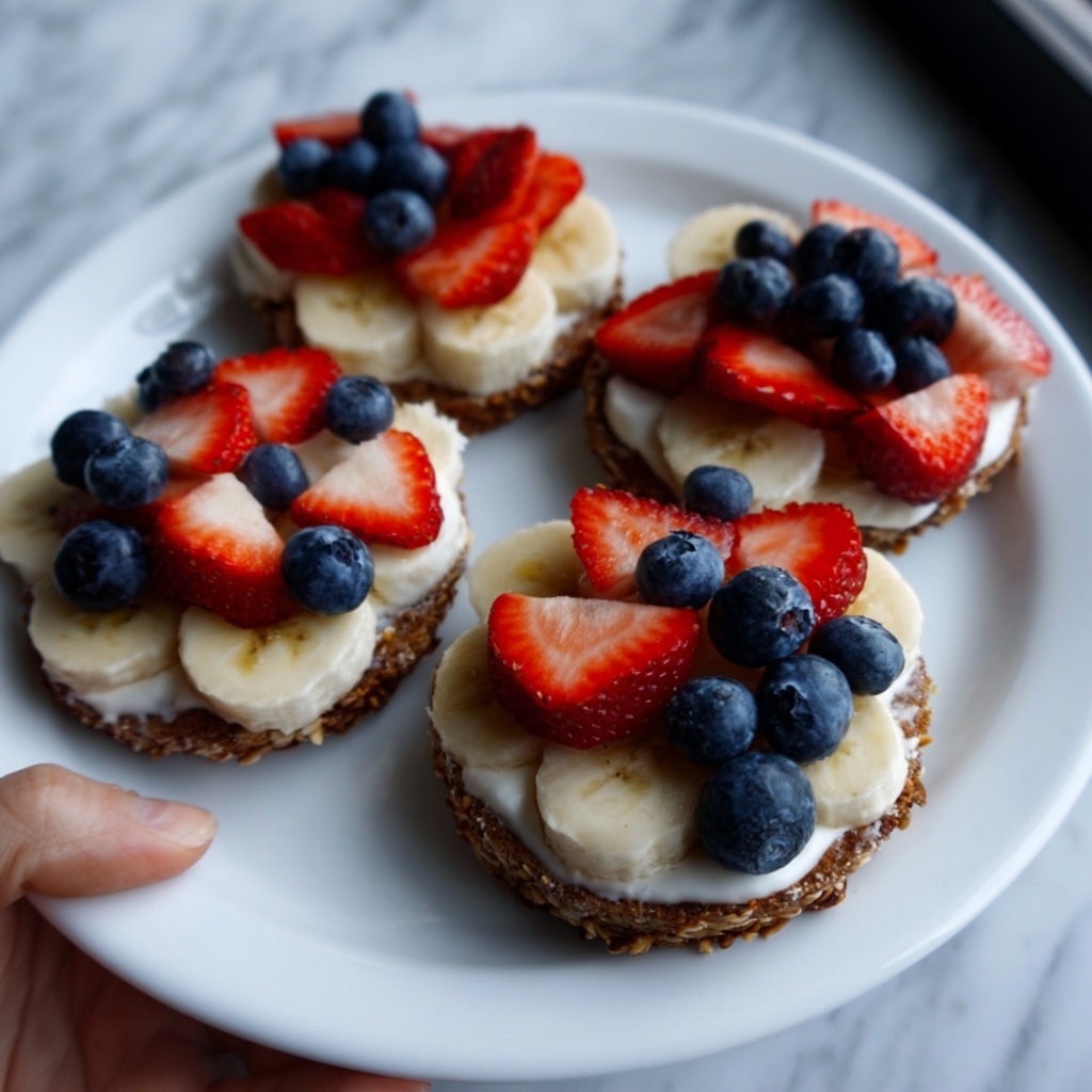 Red White and Blue Mini Fruit Pizzas Recipe - Recipe Image
