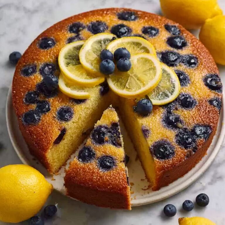 Easy Vegan Lemon Blueberry Cake Recipe