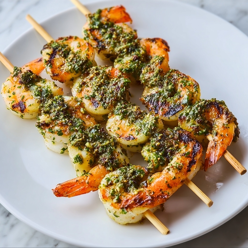 Savory Pesto Grilled Shrimp Recipe - Recipe Image