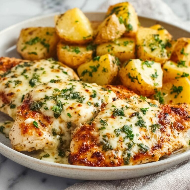 Garlic Parmesan Chicken and Potatoes Bake Recipe