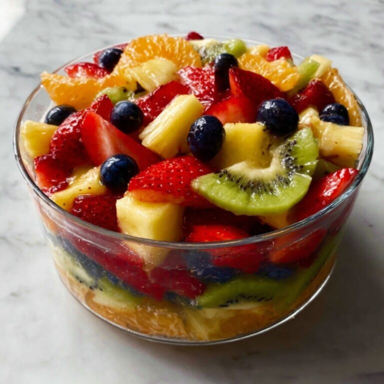 Rainbow Fruit Salad with Honey Lime Dressing Recipe