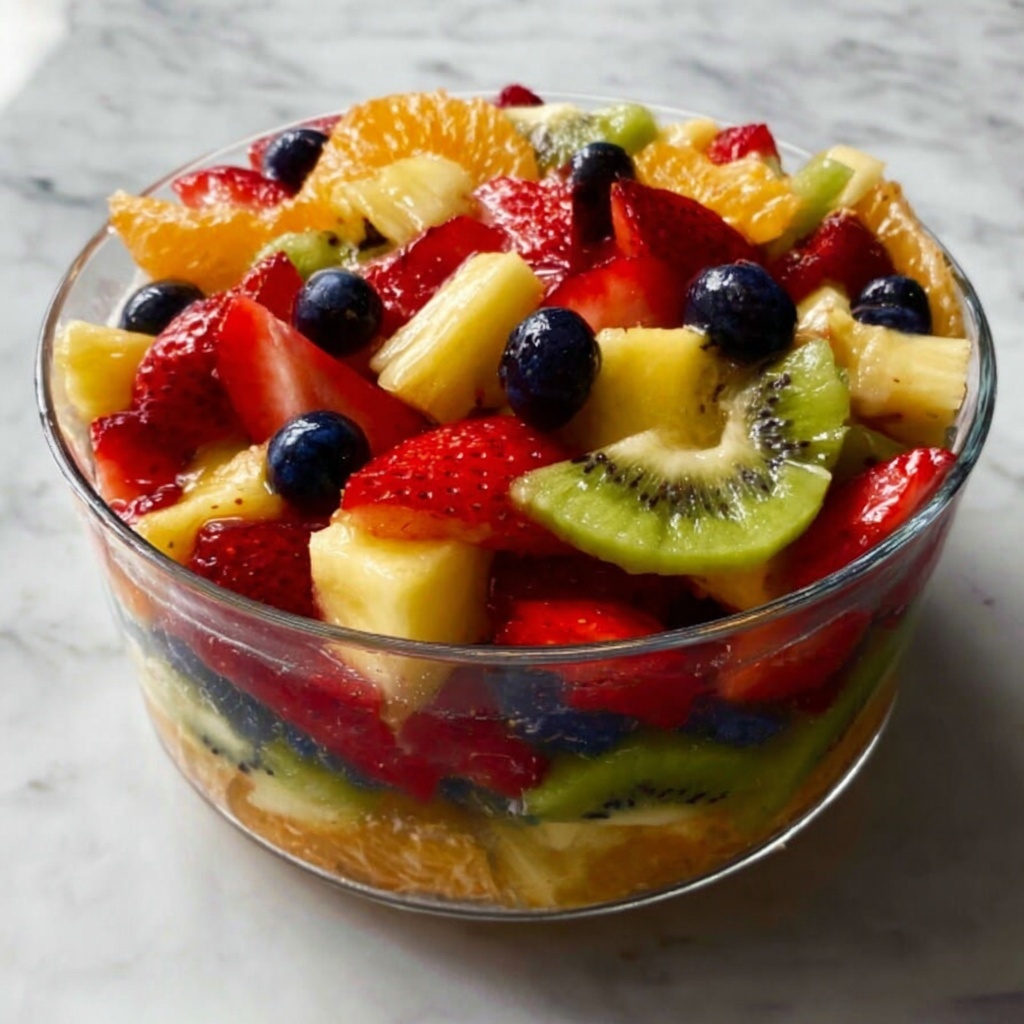 Rainbow Fruit Salad with Honey Lime Dressing Recipe - Recipe Image
