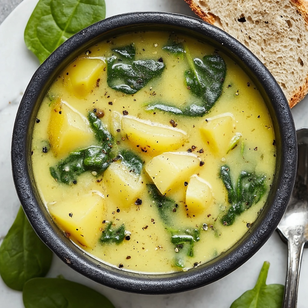 Creamy Spinach Potato Soup Recipe - Recipe Image