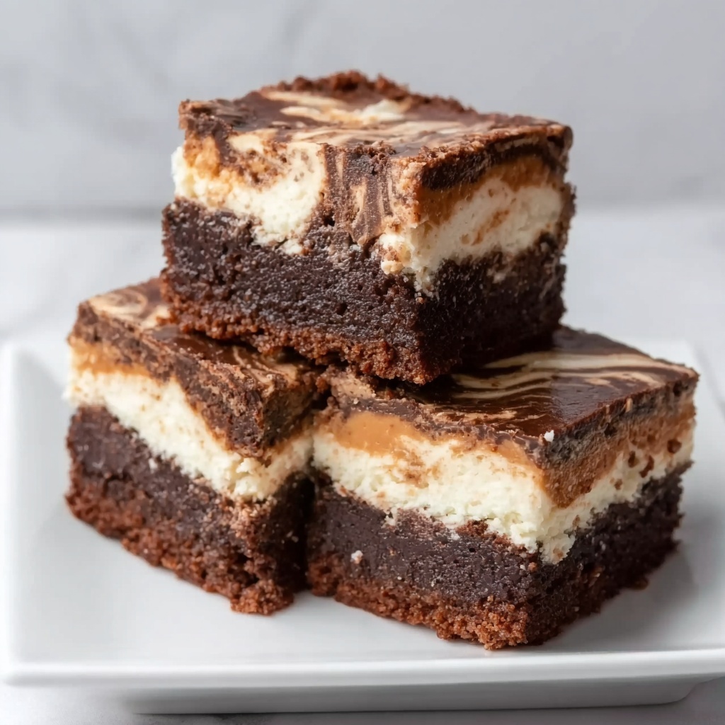 Caramel Cheesecake Nutella Brownies Recipe - Recipe Image