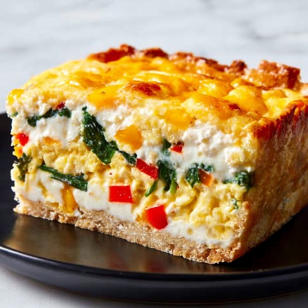 Vegetable and Gruyère Challah Strata Recipe - Recipe Image