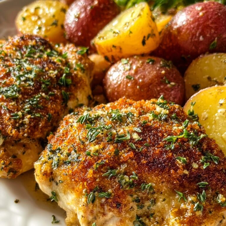 Garlic Parmesan Chicken and Potatoes Recipe