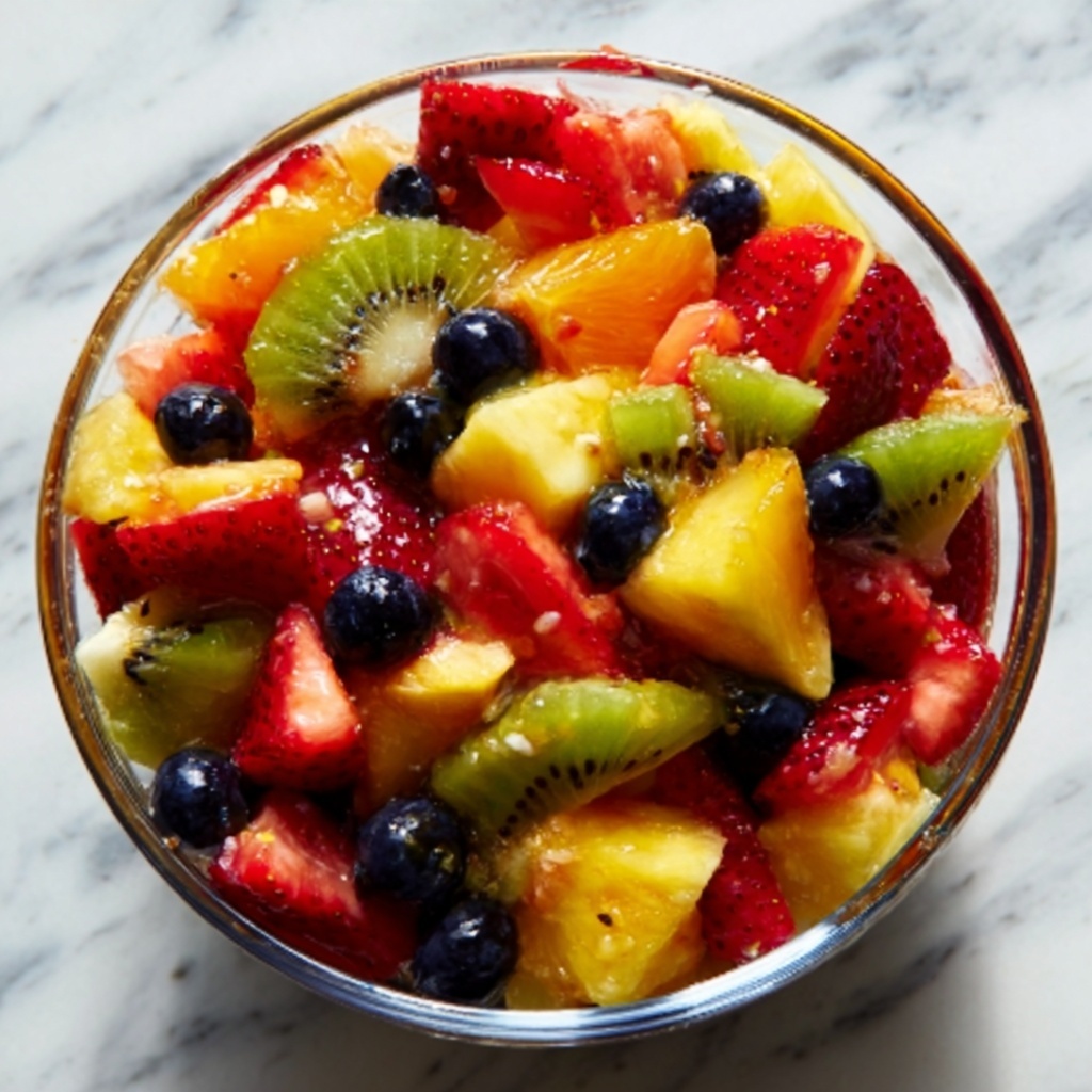 Rainbow Fruit Salad with Honey Lime Dressing Recipe - Recipe Image