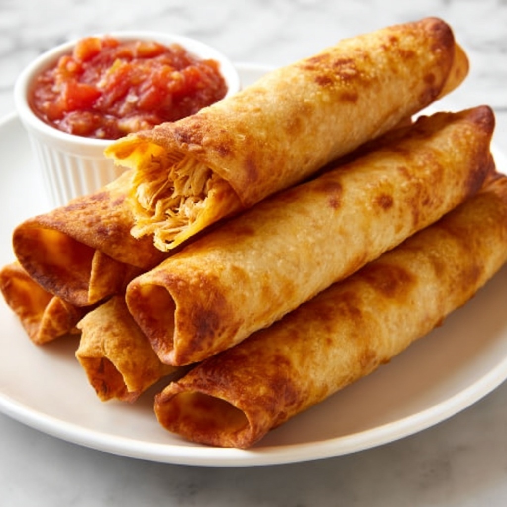Crunchy Oven-Baked Chicken Taquitos: 5 Joyful Bites to Savor Recipe - Recipe Image
