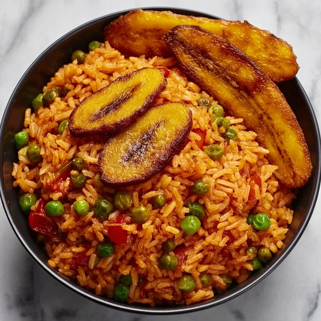 Nigerian Jollof Rice with Plantains Recipe - Recipe Image